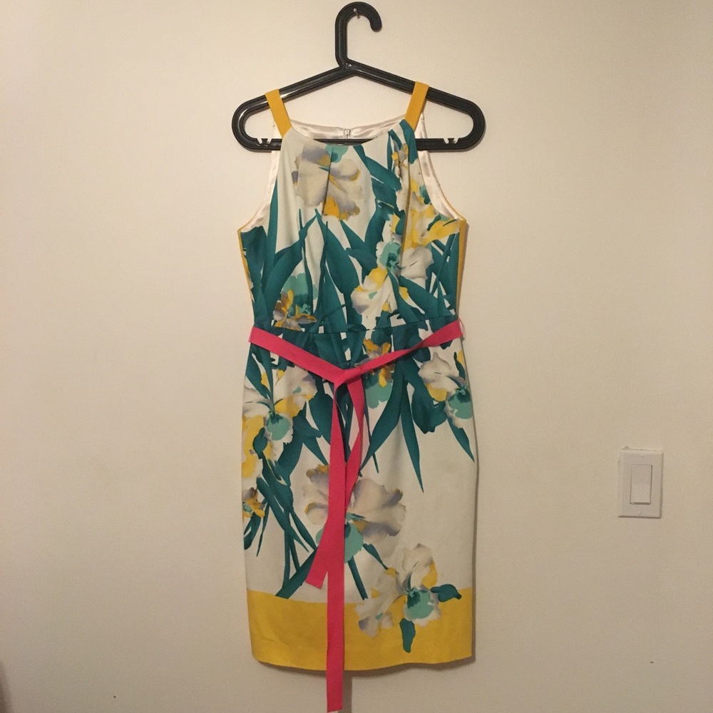 Tahari floral sheath dress